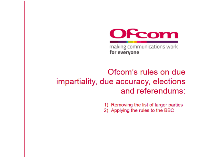 capture ofcom rules on impartiality
